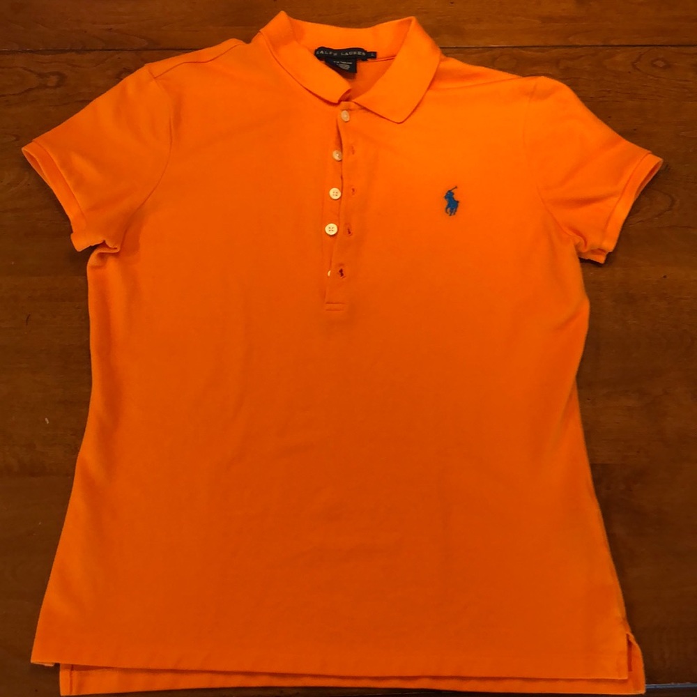 Orange Ralph Lauren women’s polo collar shirt - Picture 1 of 1
